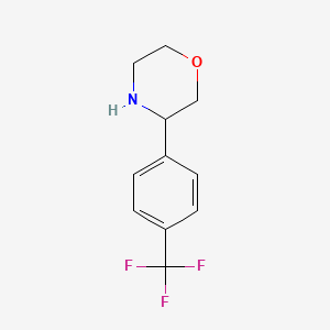 3-(4-(Trifluoromethyl)phenyl)morpholine chemical structure (CAS 1024174-16-0)