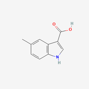 5-Methyl-1H-indole-3-carboxylic acid chemical structure (CAS 10242-02-1)