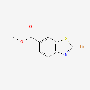 Methyl 2-bromobenzo[d]thiazole-6-carboxylate chemical structure (CAS 1024583-33-2)