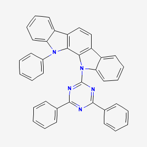 11-(4,6-Diphenyl-1,3,5-triazin-2-yl)-12-phenyl-11,12-dihydroindolo[2,3-a]carbazole chemical structure (CAS 1024598-01-3)