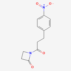 1-(3-(4-NItrophenyl)propanoyl)azetidin-2-one chemical structure (CAS 1024602-82-1)