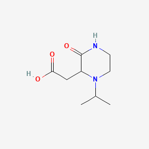 2-(1-Isopropyl-3-oxopiperazin-2-yl)acetic acid chemical structure (CAS 1024618-84-5)
