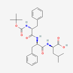 (6R,9R,12R)-6,9-Dibenzyl-12-isobutyl-2,2-dimethyl-4,7,10-trioxo-3-oxa-5,8,11-triazatridecan-13-oic acid chemical structure (CAS 1024829-72-8)
