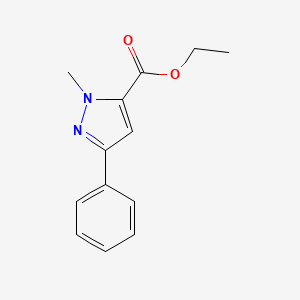 Ethyl 1-methyl-3-phenyl-1H-pyrazole-5-carboxylate chemical structure (CAS 10250-63-2)