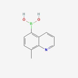 8-Methyl-5-quinolineboronic Acid chemical structure (CAS 1025010-58-5)