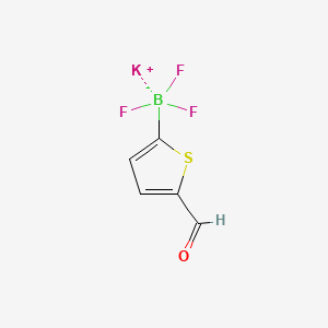 Potassium trifluoro(5-formylthiophen-2-yl)borate chemical structure (CAS 1025113-78-3)