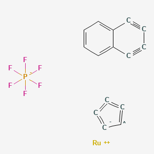 Cyclopentadienyl(η6-napthalene)ruthenium(II) hexafluorophosphate chemical structure (CAS 102538-40-9)