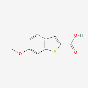 6-Methoxybenzo[b]thiophene-2-carboxylic acid chemical structure (CAS 102539-79-7)