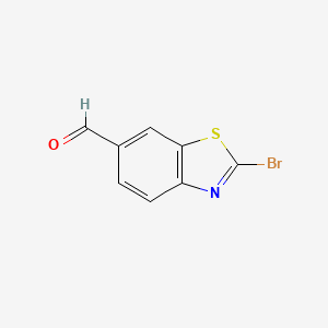 2-Bromobenzo[d]thiazole-6-carbaldehyde chemical structure (CAS 1025452-30-5)
