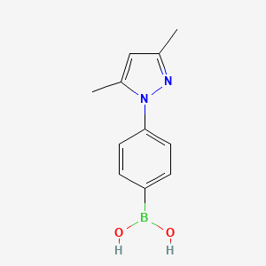 (4-(3,5-Dimethyl-1H-pyrazol-1-yl)phenyl)boronic acid chemical structure (CAS 1025495-85-5)