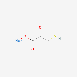 Sodium 3-mercapto-2-oxopropanoate chemical structure (CAS 10255-67-1)
