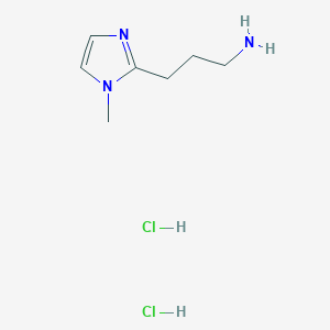 3-(1-Methyl-1H-imidazol-2-yl)propan-1-amine dihydrochloride chemical structure (CAS 102570-18-3)