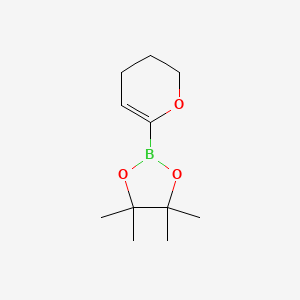 2-(3,4-Dihydro-2H-pyran-6-yl)-4,4,5,5-tetramethyl-1,3,2-dioxaborolane chemical structure (CAS 1025707-93-0)
