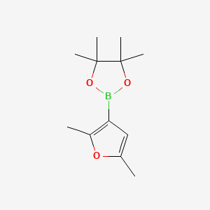 2-(2,5-Dimethylfuran-3-yl)-4,4,5,5-tetramethyl-1,3,2-dioxaborolane chemical structure (CAS 1025718-96-0)