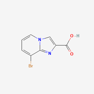 8-Bromoimidazo[1,2-a]pyridine-2-carboxylic acid chemical structure (CAS 1026201-45-5)