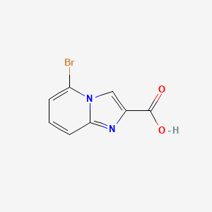 5-Bromoimidazo[1,2-a]pyridine-2-carboxylic acid chemical structure (CAS 1026201-52-4)