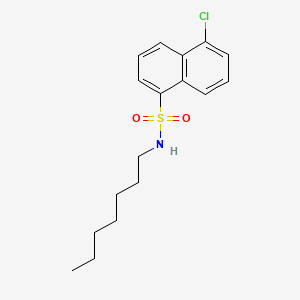 5-Chloro-N-heptylnaphthalene-1-sulfonamide chemical structure (CAS 102649-79-6)