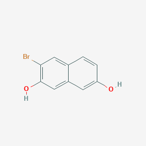 3-Bromonaphthalene-2,7-diol chemical structure (CAS 102653-36-1)