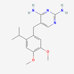 5-(2-Isopropyl-4,5-dimethoxybenzyl)pyrimidine-2,4-diamine chemical structure (CAS 1026582-88-6)