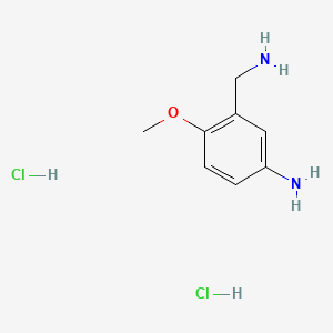 3-(Aminomethyl)-4-methoxyaniline dihydrochloride chemical structure (CAS 102677-73-6)