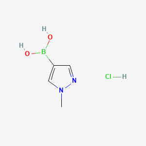 (1-Methyl-1H-pyrazol-4-yl)boronic acid hydrochloride chemical structure (CAS 1026796-02-0)