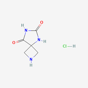 2,5,7-Triazaspiro[3.4]octane-6,8-dione hydrochloride chemical structure (CAS 1026796-27-9)