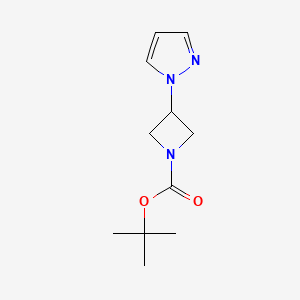 tert-Butyl 3-(1H-pyrazol-1-yl)azetidine-1-carboxylate chemical structure (CAS 1026796-28-0)