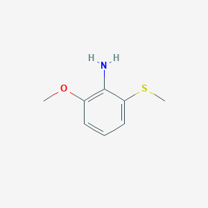 2-Methoxy-6-(methylsulfanyl)aniline chemical structure (CAS 1026915-82-1)
