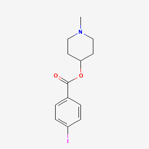 1-Methylpiperidin-4-yl 4-iodobenzoate chemical structure (CAS 102698-62-4)