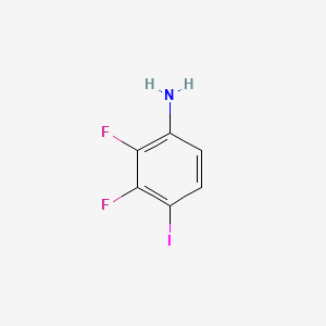 2,3-Difluoro-4-iodoaniline chemical structure (CAS 1026989-94-5)