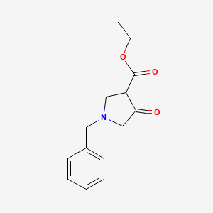 Ethyl 1-benzyl-4-oxopyrrolidine-3-carboxylate chemical structure (CAS 1027-35-6)