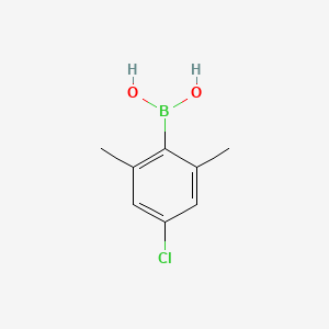 (4-Chloro-2,6-dimethylphenyl)boronic acid chemical structure (CAS 1027045-31-3)