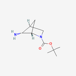 (1S,4S,5R)-tert-Butyl 5-amino-2-azabicyclo[2.1.1]hexane-2-carboxylate chemical structure (CAS 1027177-72-5)