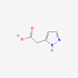 2-(1H-Pyrazol-3-yl)acetic acid chemical structure (CAS 102732-63-8)