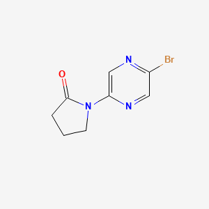 1-(5-Bromopyrazin-2-yl)pyrrolidin-2-one chemical structure (CAS 1027512-29-3)
