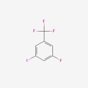 1-Fluoro-3-iodo-5-(trifluoromethyl)benzene chemical structure (CAS 1027513-14-9)