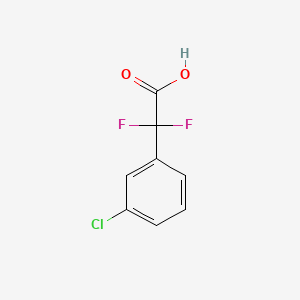 2-(3-Chlorophenyl)-2,2-difluoroacetic acid chemical structure (CAS 1027513-91-2)