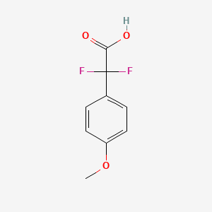 2,2-Difluoro-2-(4-methoxyphenyl)acetic acid chemical structure (CAS 1027513-97-8)