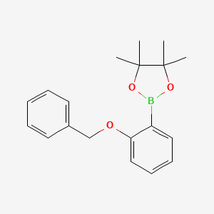 2-(2-(Benzyloxy)phenyl)-4,4,5,5-tetramethyl-1,3,2-dioxaborolane chemical structure (CAS 1027757-13-6)