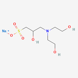Sodium 3-(bis(2-hydroxyethyl)amino)-2-hydroxypropane-1-sulfonate chemical structure (CAS 102783-62-0)