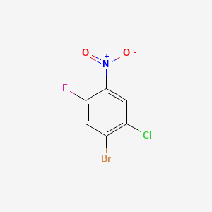 1-Bromo-2-chloro-5-fluoro-4-nitrobenzene chemical structure (CAS 1027833-17-5)