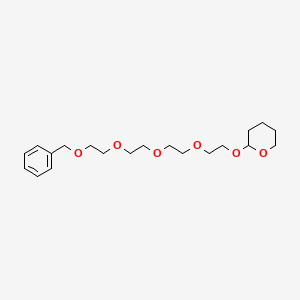 2-((1-Phenyl-2,5,8,11-tetraoxatridecan-13-yl)oxy)tetrahydro-2H-pyran chemical structure (CAS 1027926-86-8)