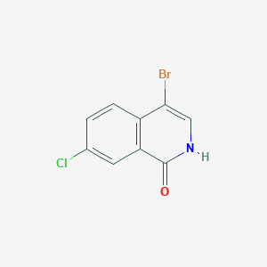 4-Bromo-7-chloroisoquinolin-1(2H)-one chemical structure (CAS 1028252-13-2)