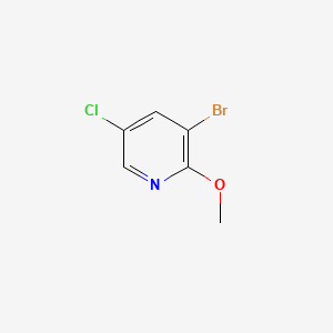 3-Bromo-5-chloro-2-methoxypyridine chemical structure (CAS 102830-75-1)
