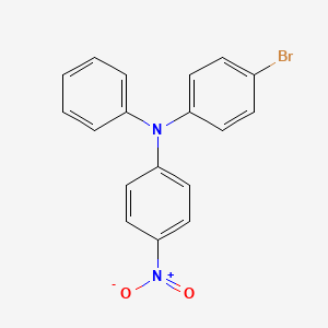 4-Bromo-N-(4-nitrophenyl)-N-phenylaniline chemical structure (CAS 1028385-91-2)