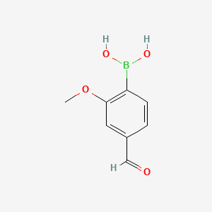 (4-Formyl-2-methoxyphenyl)boronic acid chemical structure (CAS 1028479-47-1)