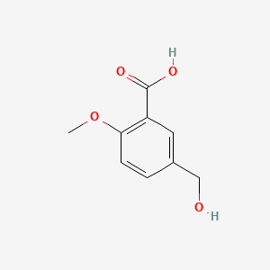 5-(Hydroxymethyl)-2-methoxybenzoic acid chemical structure (CAS 10286-57-4)