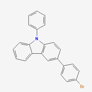 3-(4-Bromophenyl)-9-phenyl-9H-carbazole chemical structure (CAS 1028647-93-9)