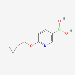 (6-(Cyclopropylmethoxy)pyridin-3-yl)boronic acid chemical structure (CAS 1028749-31-6)