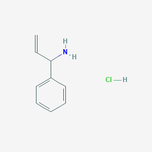 1-Phenylprop-2-en-1-amine hydrochloride chemical structure (CAS 102879-25-4)